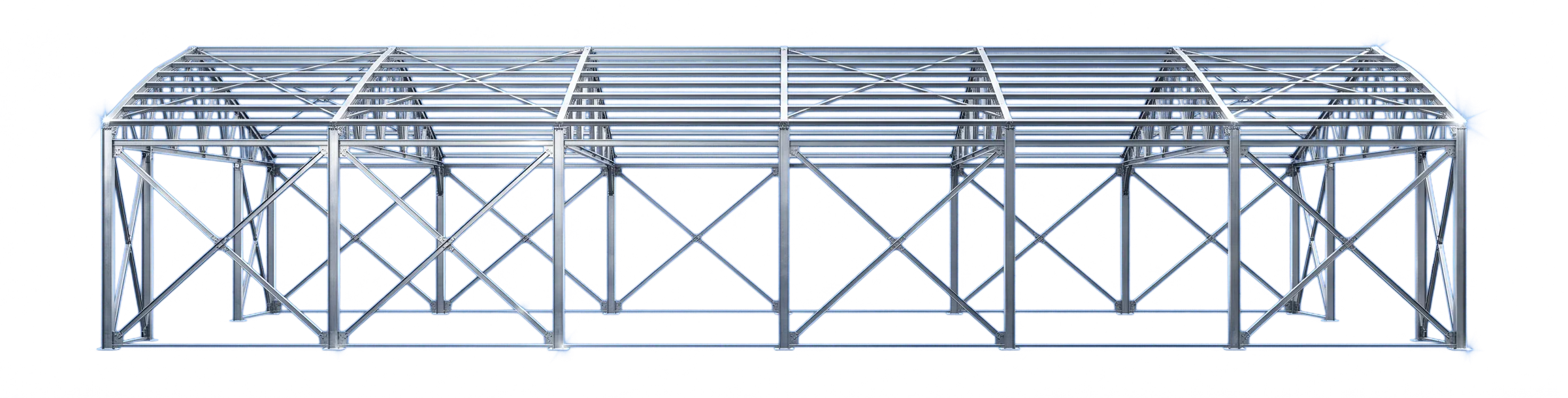 Steel building frame